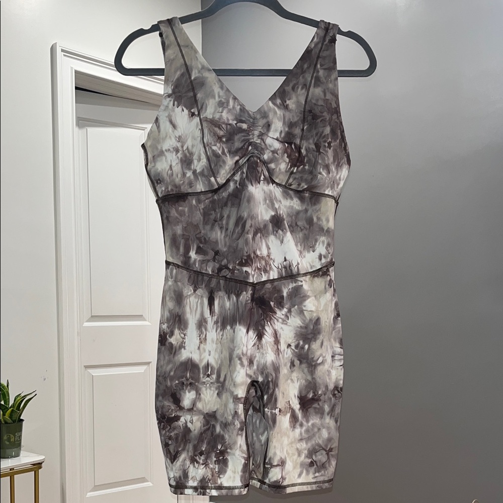 Gymshark Tie-Dye Jumpsuit - Black and Gray